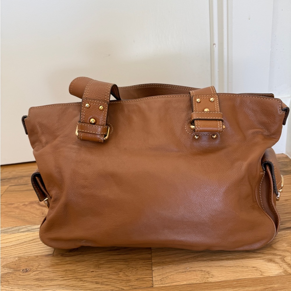 Marc Jacob Large Brown Leather Handbag Satchel Purse - Picture 3 of 11